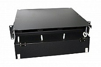 Патч-панель FO-19BX-2U-F0-6xSLT-W120H32-EMP 2U, фиксированная рама горизонтальная, 6 слотов (3х2), вмещает 6 FPM панелей с адаптерами или 6 CSS оптических кассет 120х32 мм Hyperline